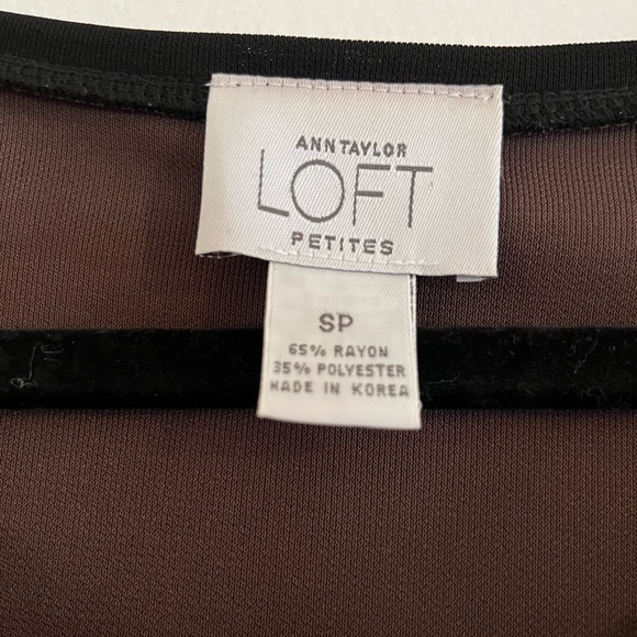 Ann Taylor Loft Petites Size Small Brown Blouse - Picture 4 of 5